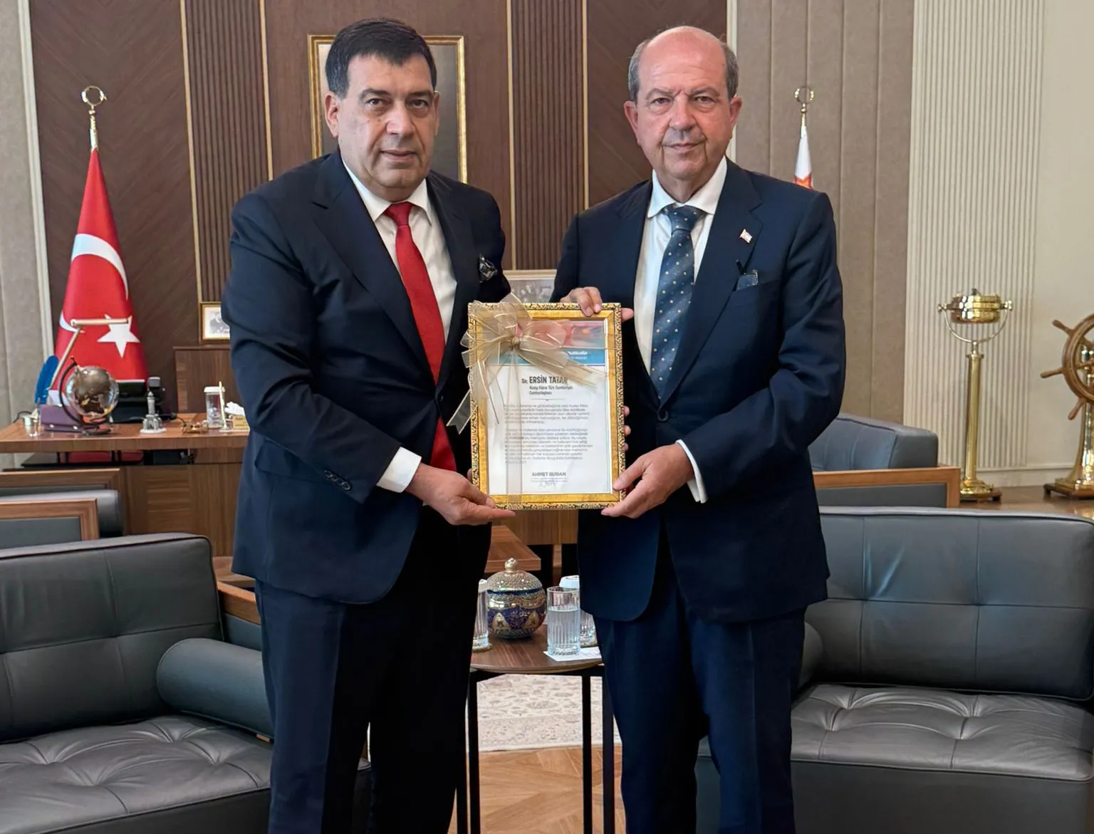 KKTC Cumhurbaşkanı Tatar, Kazakistan Fahri Konsolosu Ahmet Budan’ı Kabul Etti