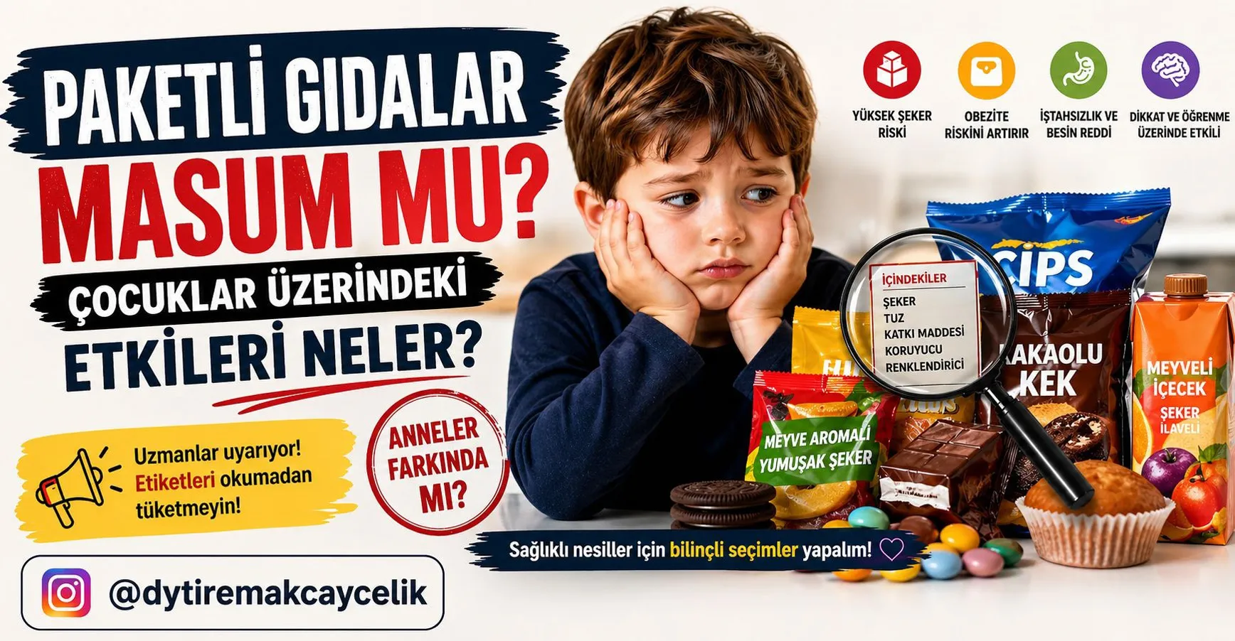PAKETLİ GIDALAR MASUM MU? ÇOCUKLAR ÜZERİNDEKİ ETKİLERİ NELER?